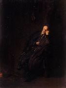 REMBRANDT Harmenszoon van Rijn An old man asleep at the Hearth (mk33) painting